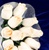 Long-Stemmed Wood Rose Bouquet - Ivory / White